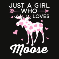 Just A Girl Who Loves Moose I Heart Moose For Girls Scorecard Crop Tee | Artistshot