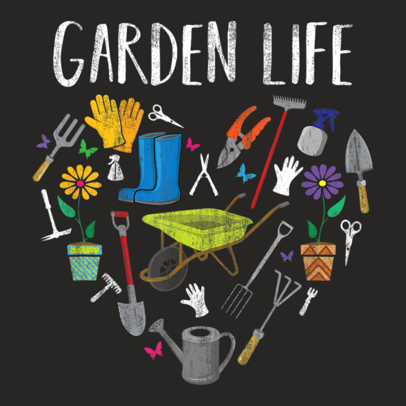 Distressed Garden Life Gardening Ideas Ladies Fitted T-Shirt by cm-arts | Artistshot