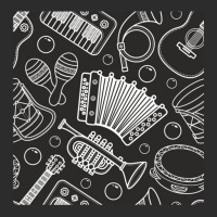 Musical Instruments Seamless Pattern 1 Exclusive T-shirt | Artistshot