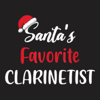 Santas Favorite Clarinetist Gift Christmas Clarinet Funny T-shirt | Artistshot