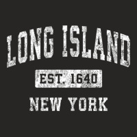 Long Island New York Ny Vintage Established Sports Design Sweatshirt Ladies Fitted T-shirt | Artistshot