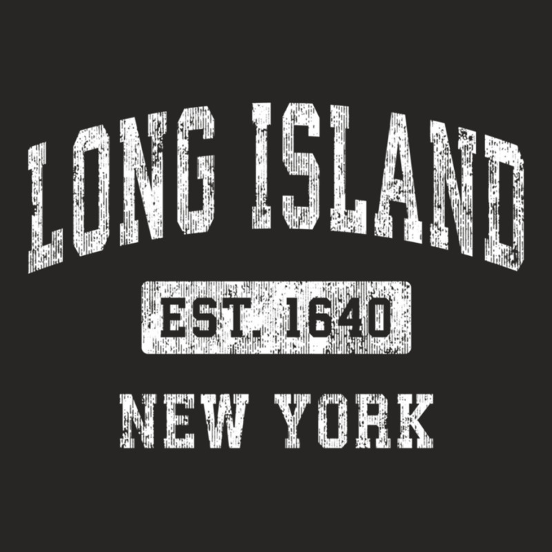 Long Island New York Ny Vintage Established Sports Design Sweatshirt Ladies Fitted T-Shirt by cm-arts | Artistshot