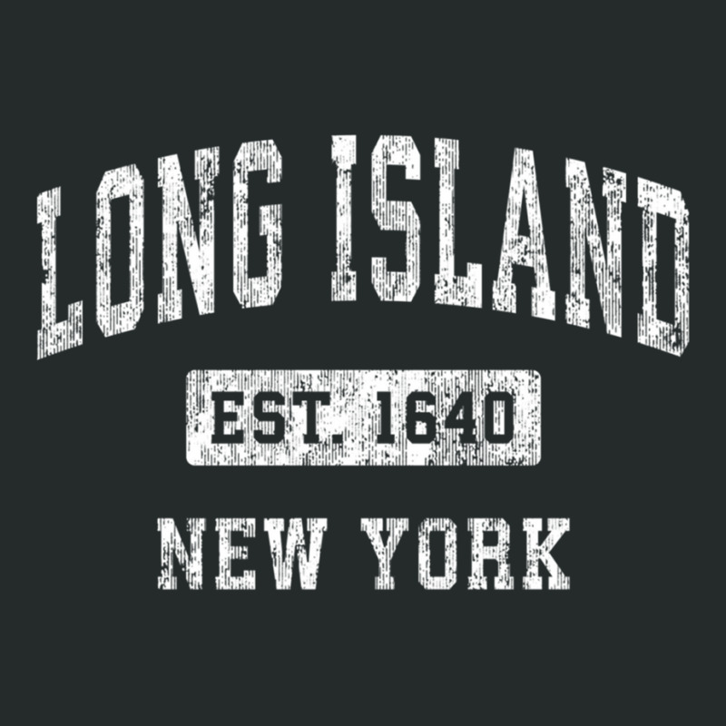 Long Island New York Ny Vintage Established Sports Design Sweatshirt Women's Triblend Scoop T-shirt by cm-arts | Artistshot