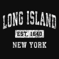 Long Island New York Ny Vintage Established Sports Design Sweatshirt Crop Top | Artistshot