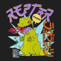 Rugrats Reptar Kanji Fire Sketch Drawstring Bags | Artistshot