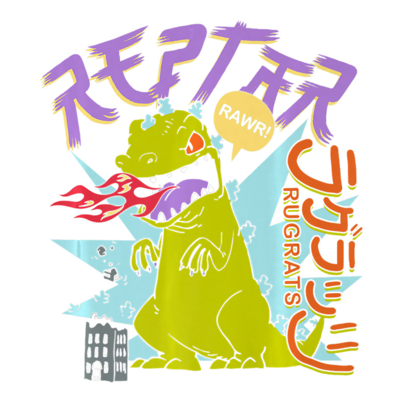 Rugrats Reptar Kanji Fire Sketch Sticker | Artistshot