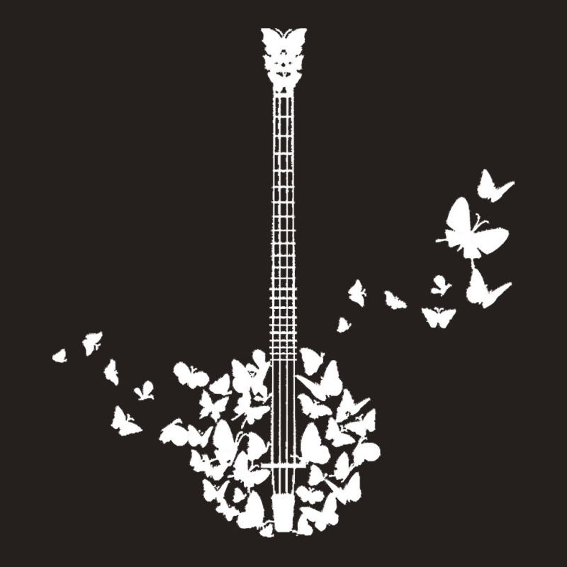 Banjo Instrument T  Shirt A Banjo Instrument With Beautiful Butterflie Tank Top by pfahey | Artistshot