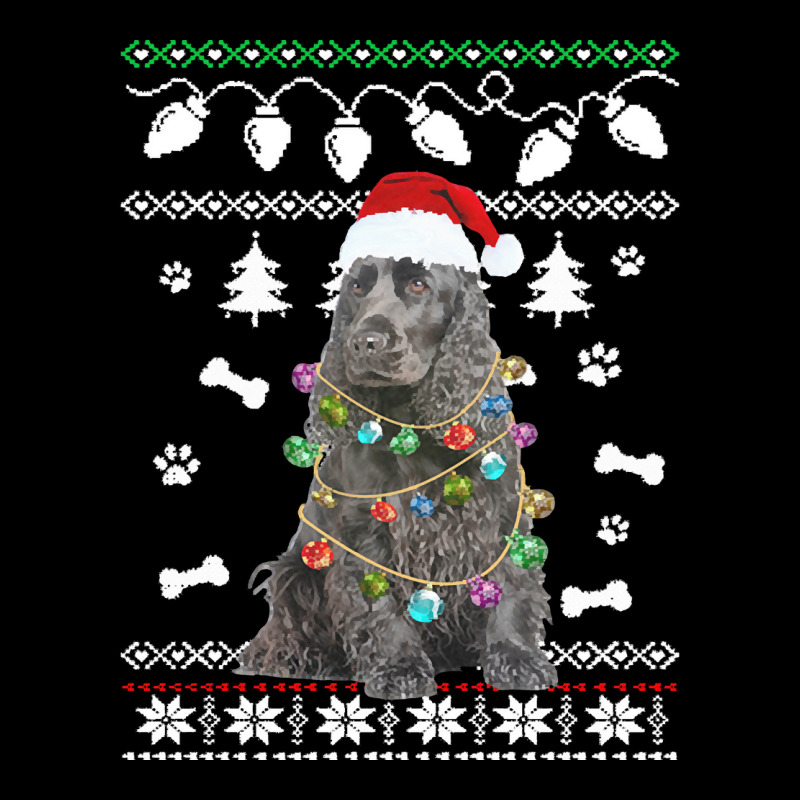 American Water Spaniel Dog Santa Hat Ugly Christmas Sweater Happy Holi Long Sleeve Shirts | Artistshot