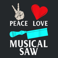 Peace Love Musical Saw Music Instrument Musical Saw Player Crewneck Sweatshirt | Artistshot