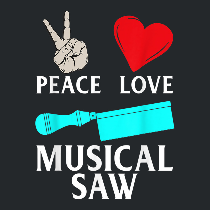 Peace Love Musical Saw Music Instrument Musical Saw Player Crewneck Sweatshirt by Uniform | Artistshot