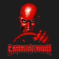 Carmageddon Retro Race Game Fan Print With Text Classic T-shirt | Artistshot