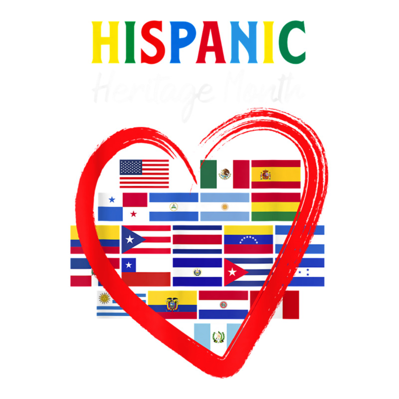 Hispanic Heritage Month Latino Countries Heart Flags Men's T-shirt Pajama Set by JENNYKISS | Artistshot