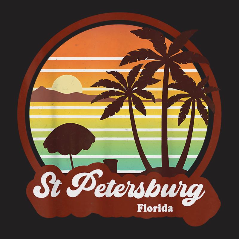 Saint Petersburg Florida Souvenirs Retro 80s St Petes Beach T Shirt T-Shirt by cm-arts | Artistshot