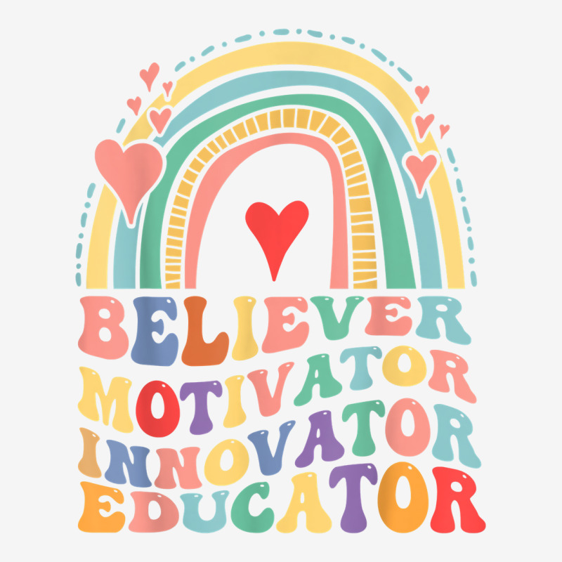 Believer Motivator Innovator Educator Retro Teacher T Shirt Baby Beanies by cm-arts | Artistshot