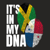 Panamanian And Jamaican Mix Dna Flag Heritage Pullover Hoodie Ladies Fitted T-shirt | Artistshot