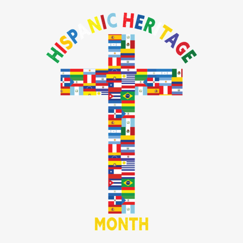 National Hispanic Heritage Month Christian Cross Flags Trend Ladies Fitted T-Shirt by JENNYKISS | Artistshot