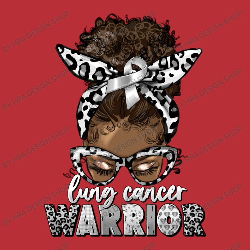 Lung Cancer Warrior Afro Messy Bun T-shirt | Artistshot