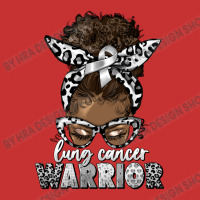 Lung Cancer Warrior Afro Messy Bun V-neck Tee | Artistshot