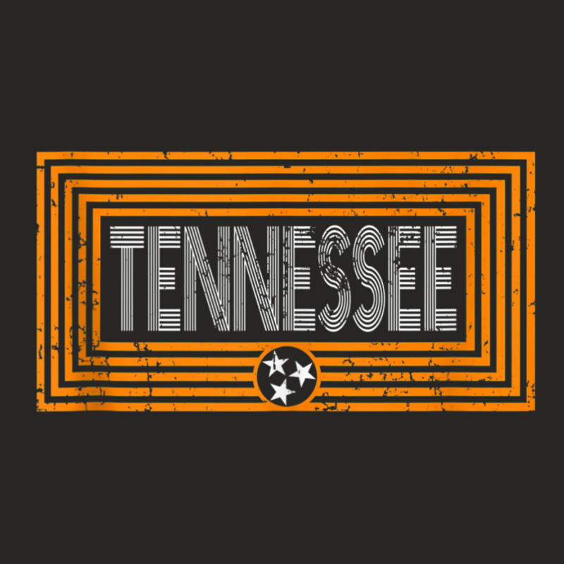 Orange & White Tennessee State Flag Design Unique Tennessee Tank Top Ladies Fitted T-Shirt by cm-arts | Artistshot