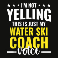 Not Yelling Water Ski Coach Voice Water Ski Coach Humor T Shirt Scorecard Crop Tee | Artistshot