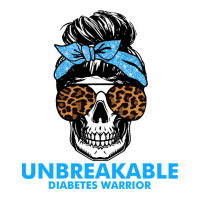 Diabetes Unbreakable Diabetes Warrior Skull Halloweenfor Woman 332 Awa Sticker | Artistshot