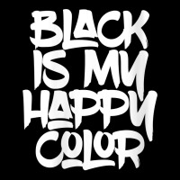 Womens Black Is My Happy Darker Color Light Medium Dark Emo Punk V Nec Kids Cap | Artistshot