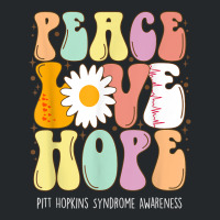 Peace Love Hope Pitt Hopkins Syndrome Phs Awareness Gift T Shirt Crewneck Sweatshirt | Artistshot