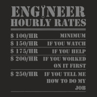 Engineer Hourly Rate Engineering Mechanical Civil Ladies Fitted T-shirt | Artistshot