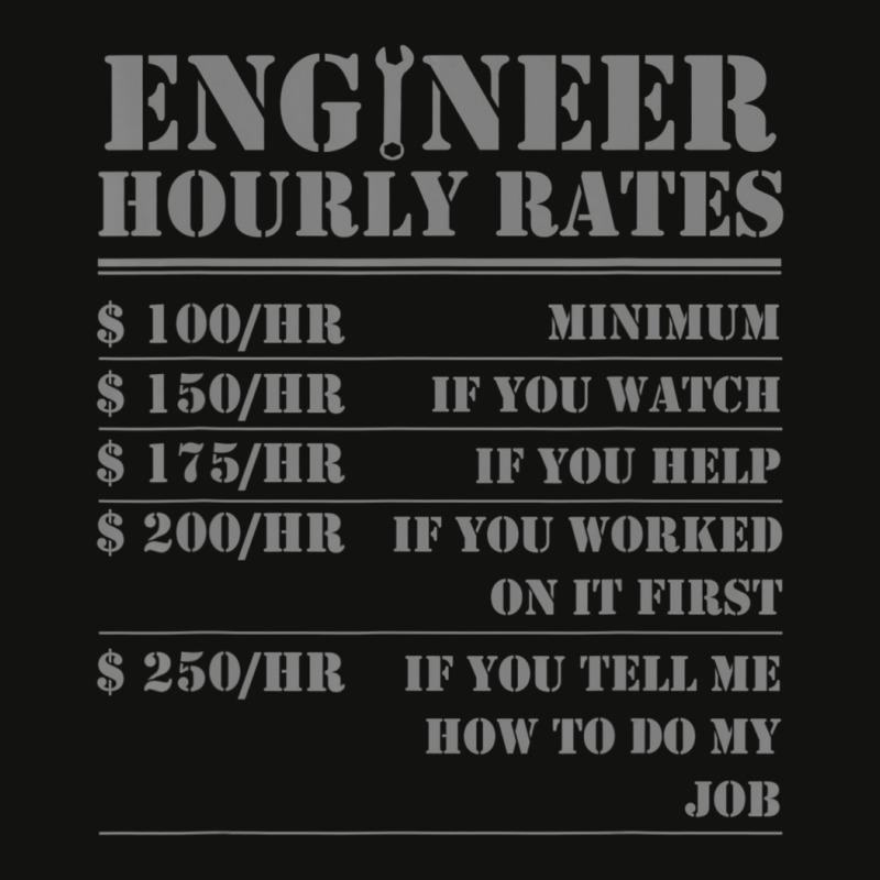 Engineer Hourly Rate Engineering Mechanical Civil Scorecard Crop Tee by cm-arts | Artistshot