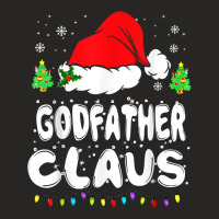 Godfather Claus Christmas Pajama Family Matching Xmas Light Ladies Fitted T-shirt | Artistshot