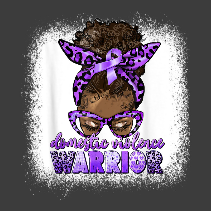 Black Woman Domestic Violence Warrior Afro Messy Bun Purple T Shirt Men's Polo Shirt | Artistshot