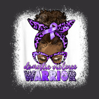 Black Woman Domestic Violence Warrior Afro Messy Bun Purple T Shirt Vintage Hoodie And Short Set | Artistshot