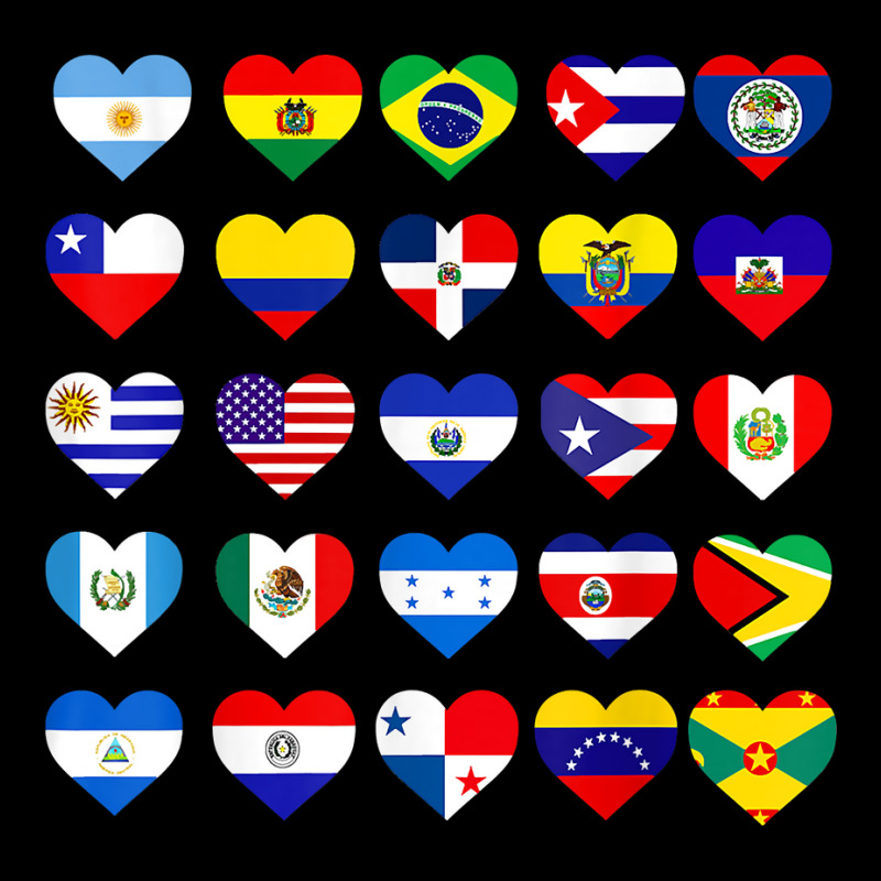 All Latin American Flags Countries Hispanic Heritage Month T Shirt Baby Bibs by cm-arts | Artistshot