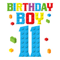 Master Builder 11th Birthday Boy 11 Year Building Bricks T Shirt Crop Top | Artistshot