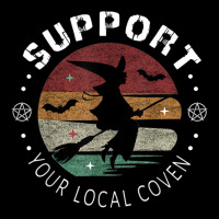 Support Your Coven Witchy Halloween Witch Coven Vibe Pocket T-shirt | Artistshot