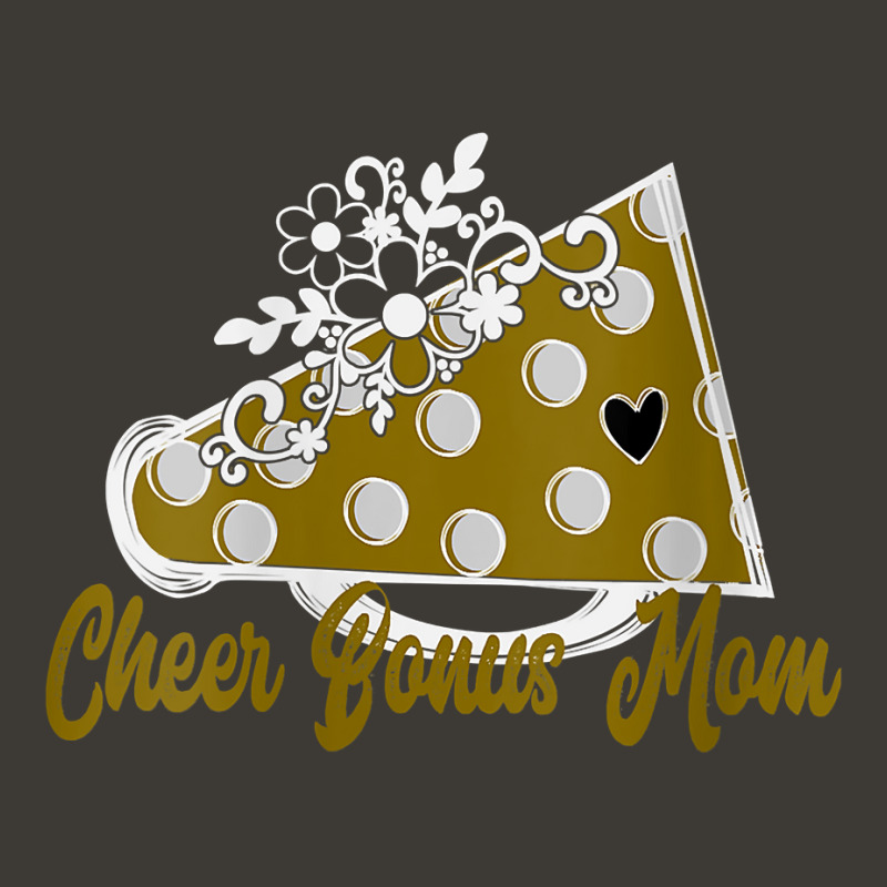 Womens Cheer Bonus Mom Shirt, Gold Megaphone Heart Flower Accent V Nec Bucket Hat by cm-arts | Artistshot