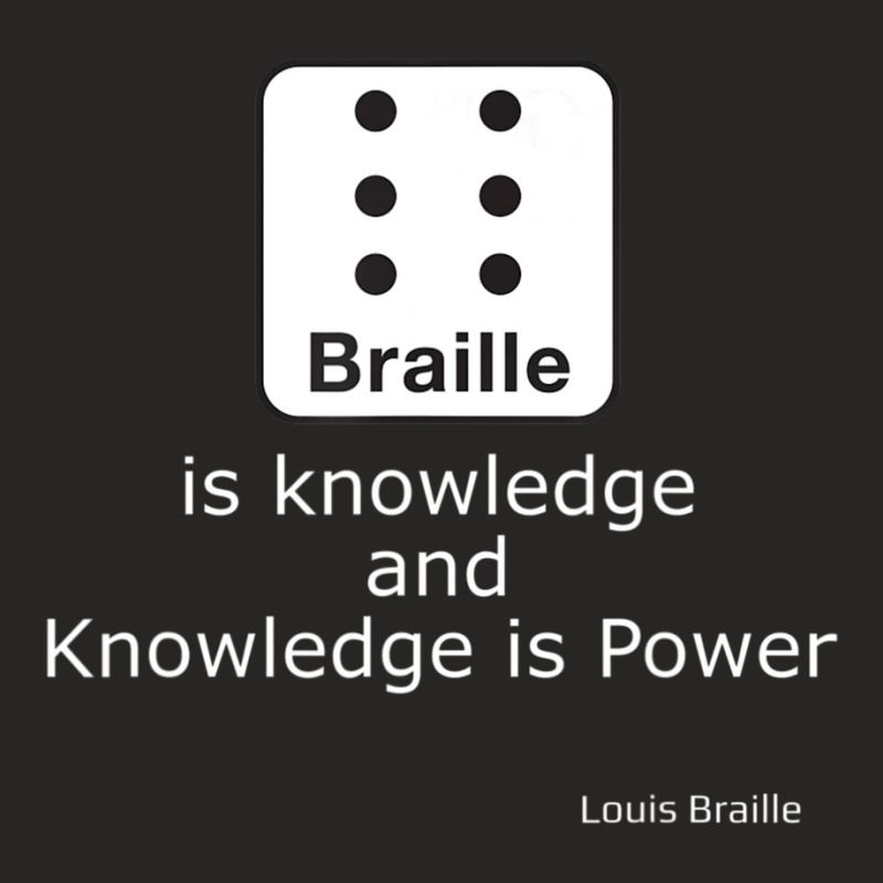 Braille Is Knowledge And Knowledge Is Power Quote Ladies Fitted T-Shirt by cm-arts | Artistshot