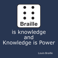 Braille Is Knowledge And Knowledge Is Power Quote Ladies Denim Jacket | Artistshot