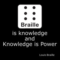 Braille Is Knowledge And Knowledge Is Power Quote Cropped Sweater | Artistshot