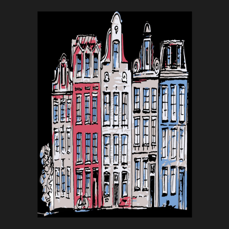 Cartoon Street Amsterdam Buildings Holland Classic T-shirt by AnitaBiegacki | Artistshot