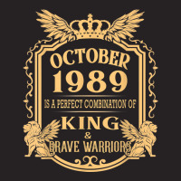 King Born In October 1989 Is A Combination King Birthday Gif T Shirt Vintage Cap | Artistshot