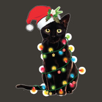 Black-santa-cat-tangled-up-in-lights-christmas-santa- Bucket Hat | Artistshot