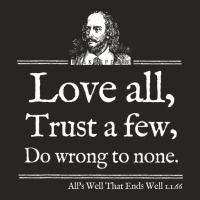 Love All Shakespeare Quote Theater Literature Ladies Fitted T-shirt | Artistshot