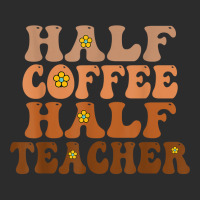 Half Coffee Half Teacher Groovy Wavy Design T Shirt Exclusive T-shirt | Artistshot