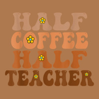 Half Coffee Half Teacher Groovy Wavy Design T Shirt Vintage Short | Artistshot