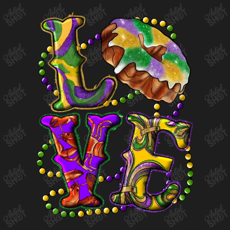 Mardi Gras Love With King Cake Classic T-shirt | Artistshot