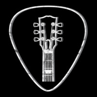 Lp Style Guitar Headstock Outlines Guitar Pick Dark Theme Legging | Artistshot