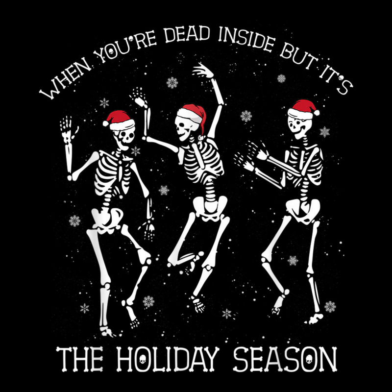 Skeleton When You're Dead Inside But It's The Holiday Season V-Neck Tee by Sombre | Artistshot