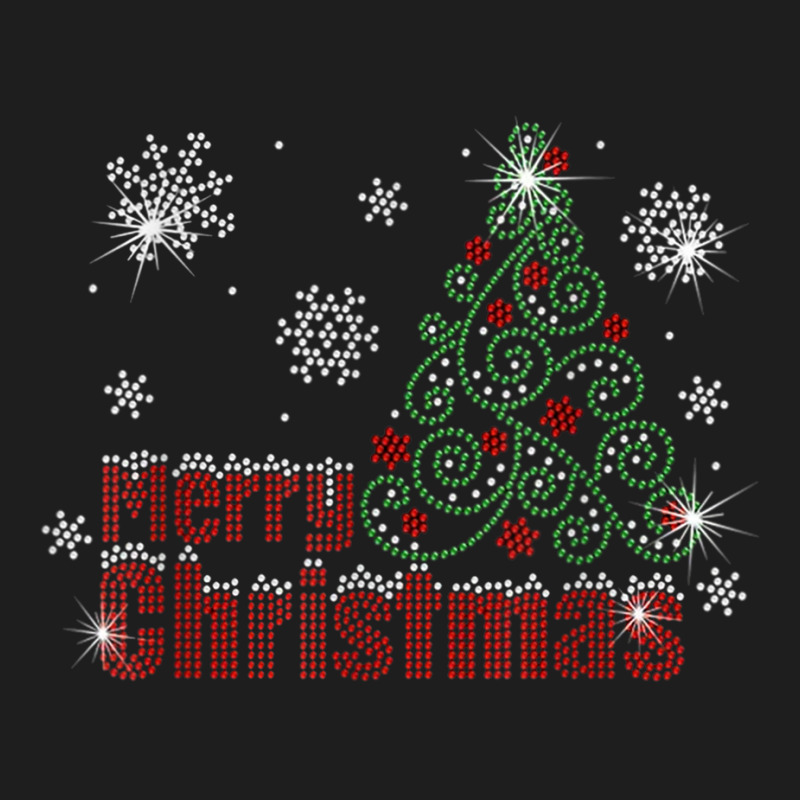 Sparklenation Merry Christmas Tree Bling Rhinestone T Shirt Classic T-shirt by cm-arts | Artistshot