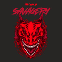 The Way Is Savagery  Oni Head Ladies Fitted T-shirt | Artistshot